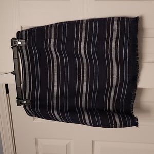 Loft slim skirt with fringed hem